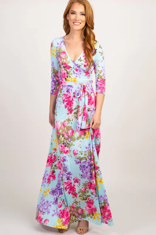 PinkBlush Mint Floral Sash Tie Dress sold by Pinkblush