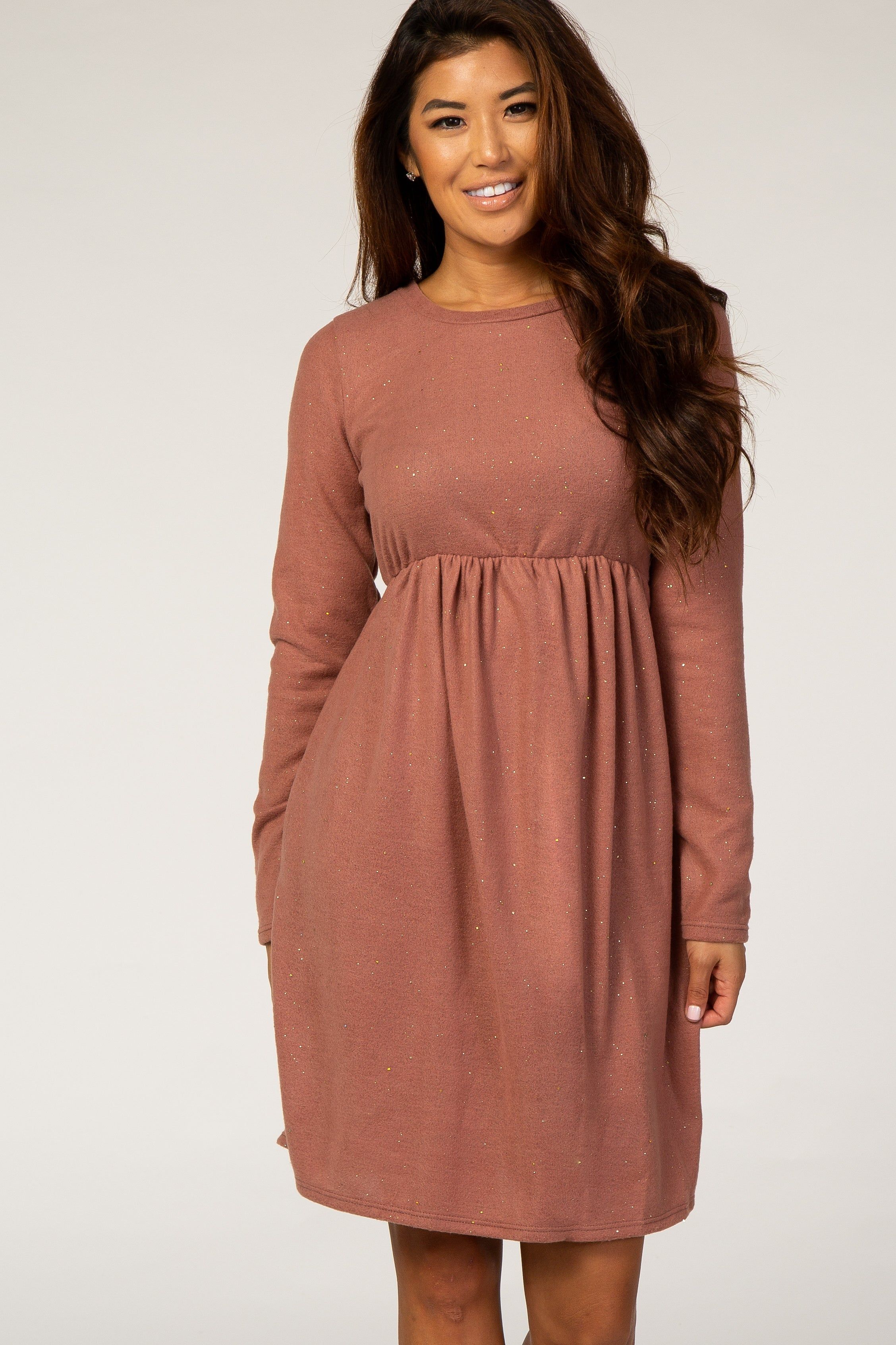 Rust Glitter Dress sold by Pinkblush product image thumbnail 2