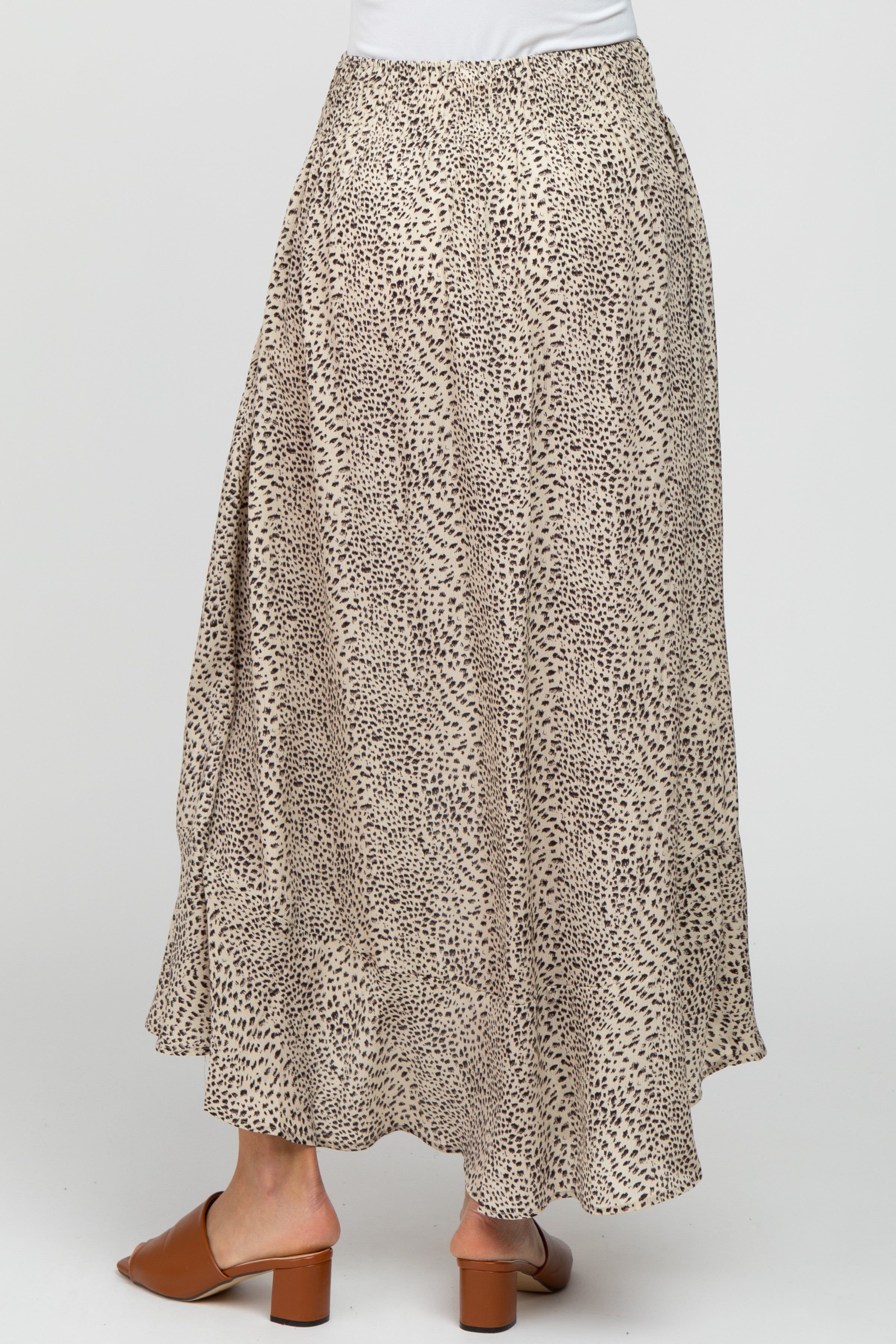 Ivory Animal Print Maxi Skirt sold by Pinkblush product image thumbnail 4