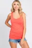 Coral Square Neck Ruched Sides Maternity Top sold by Pinkblush