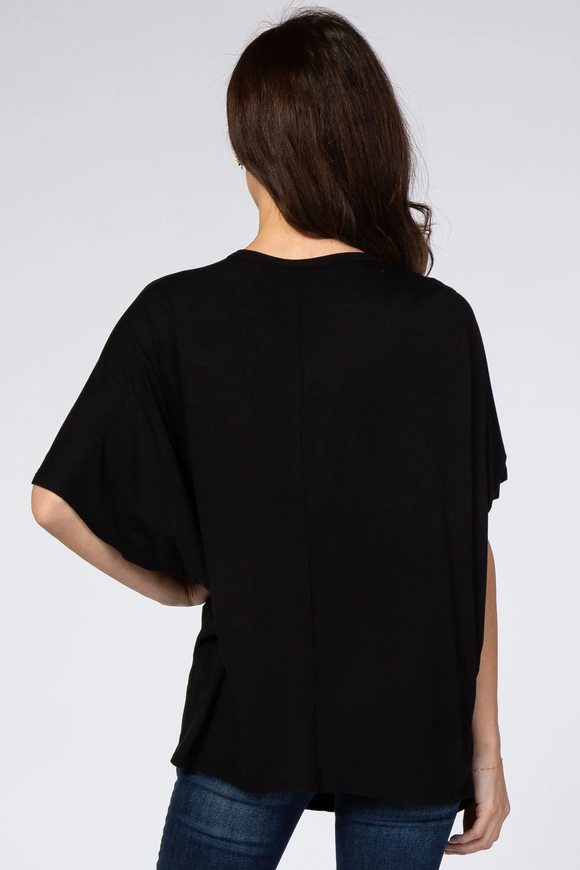 Black Button Front Tunic sold by Pinkblush product image thumbnail 3