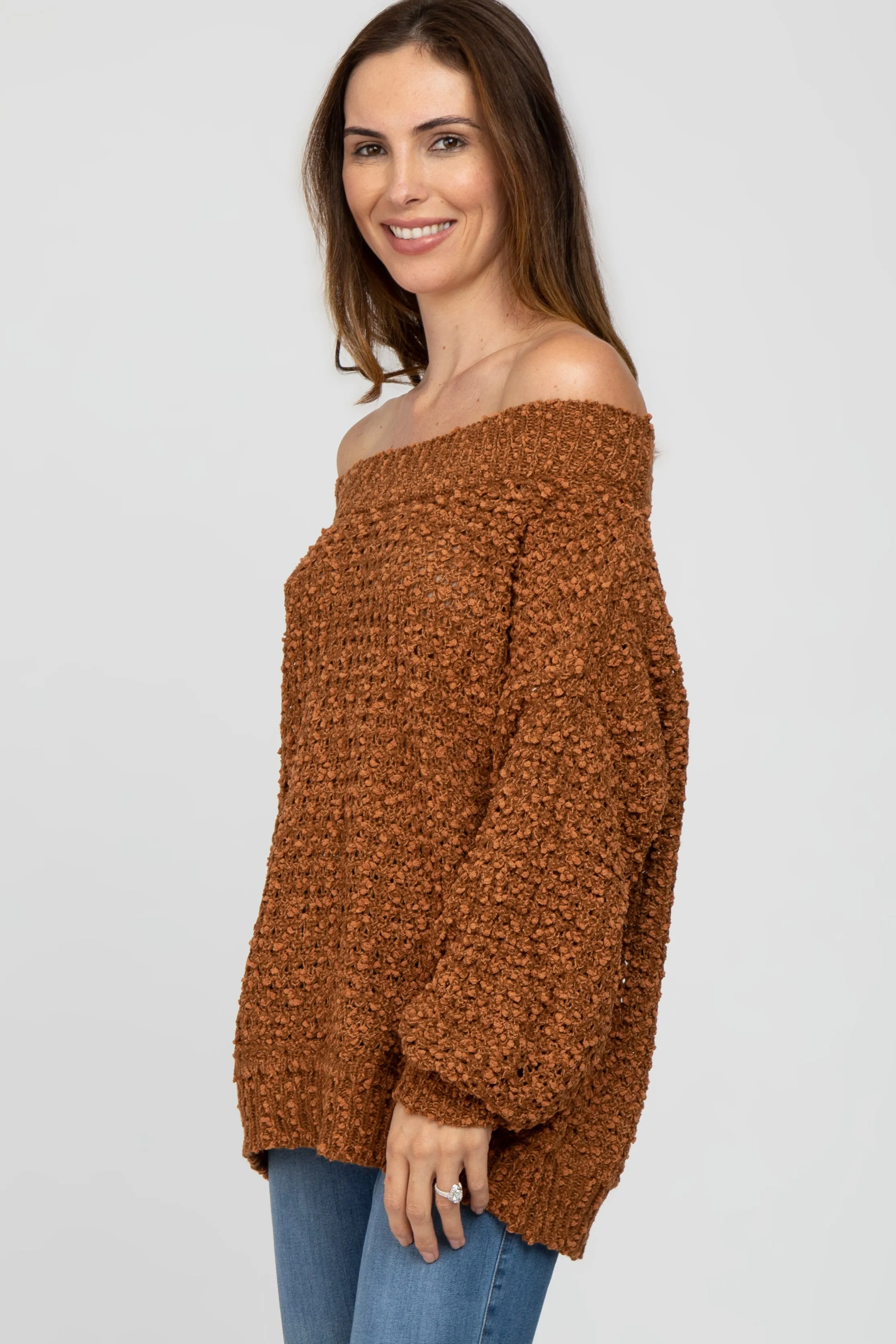 Camel Chunky Knit Sweater sold by Pinkblush product image thumbnail 3