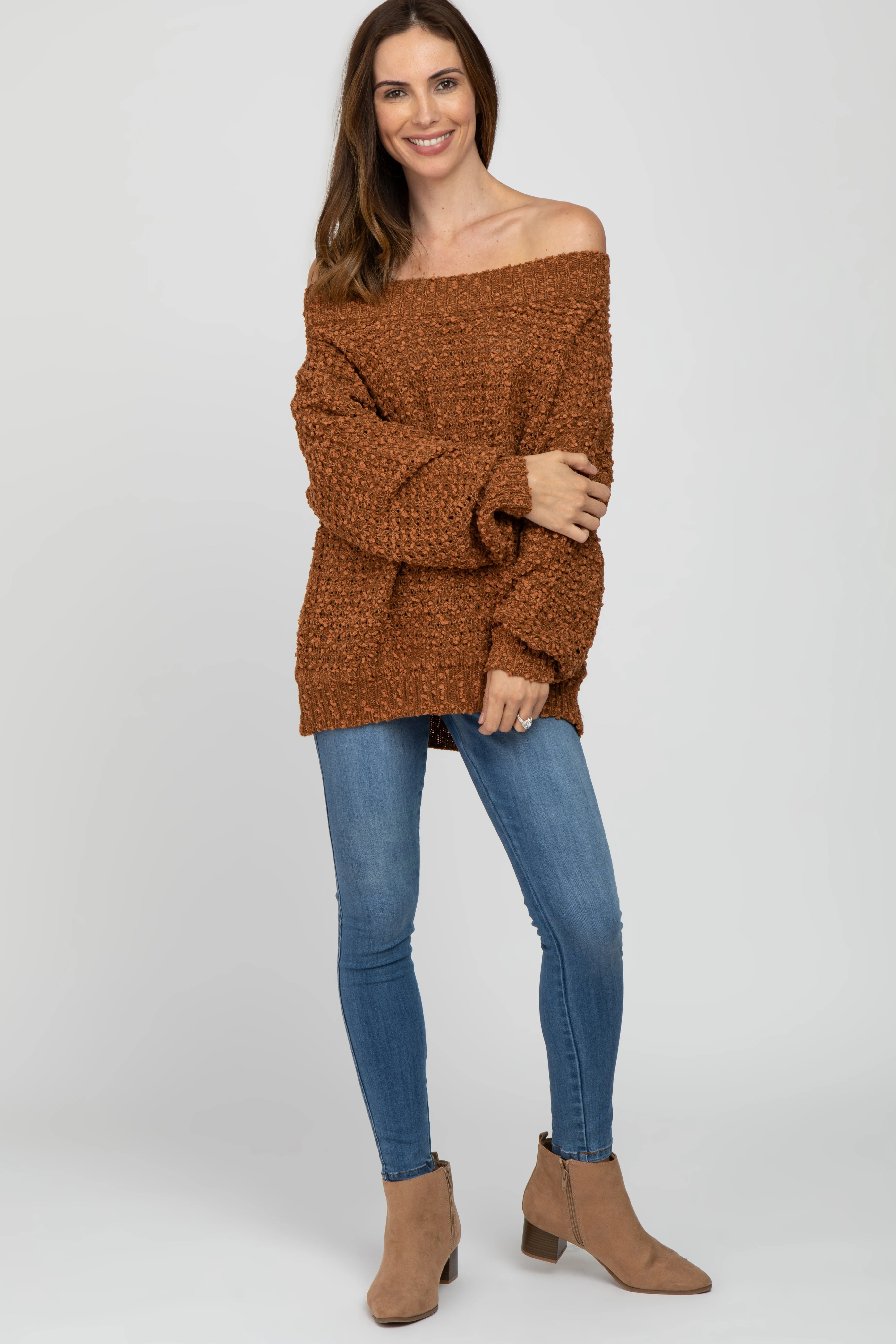 Camel Chunky Knit Sweater sold by Pinkblush product image thumbnail 2
