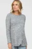 Heather Grey Knit Layered Front Maternity/Nursing Top sold by Pinkblush