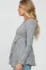 Heather Grey Knit Layered Front Maternity/Nursing Top sold by Pinkblush