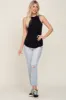 Black Ribbed Basic Tank Top sold by Pinkblush