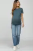 Blue Basic Short Sleeve Maternity Top sold by Pinkblush
