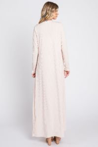 Cream Ribbed Sleeveless Dress Cardigan Set sold by Pinkblush