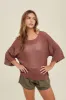 Burgundy Knit Maternity Short Sleeve Top sold by Pinkblush