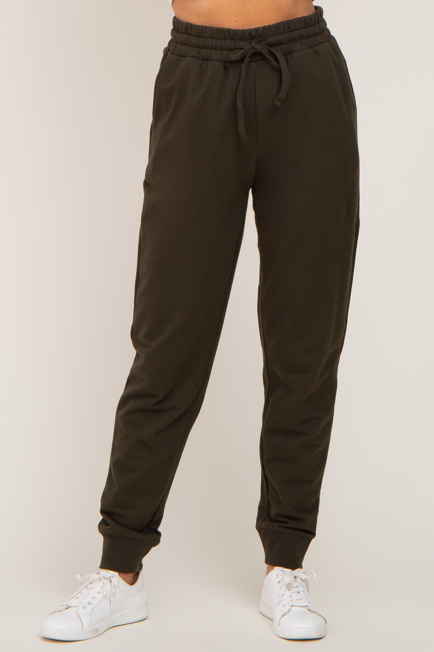 Olive Basic Drawstring Sweatpants sold by Pinkblush product image thumbnail 2