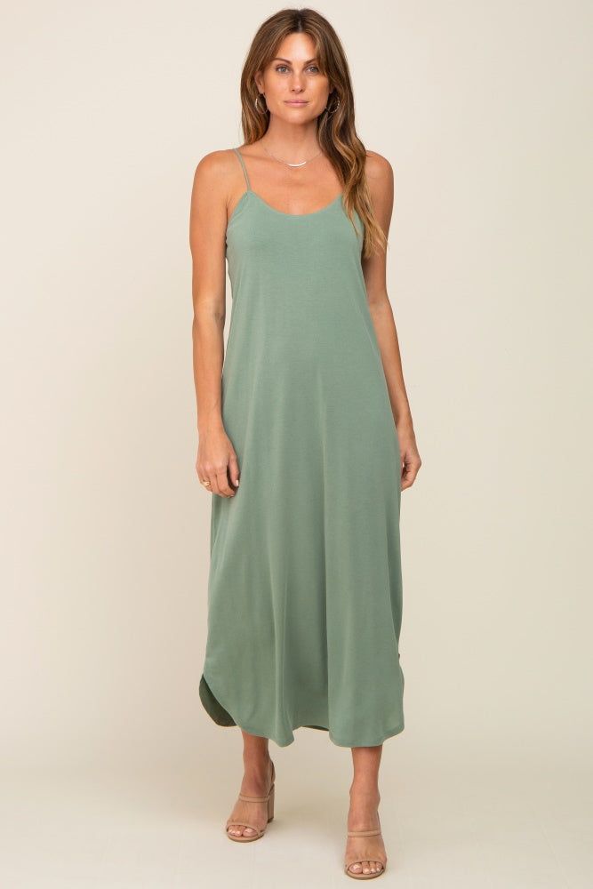 Olive Basic Midi Dress sold by Pinkblush product image thumbnail 5