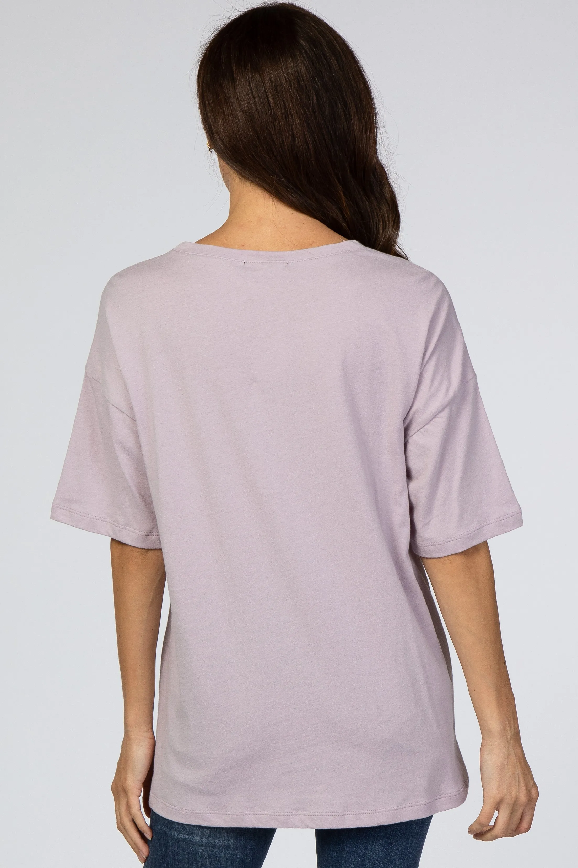 Lavender Basic Short Sleeve Tee sold by Pinkblush product image thumbnail 3