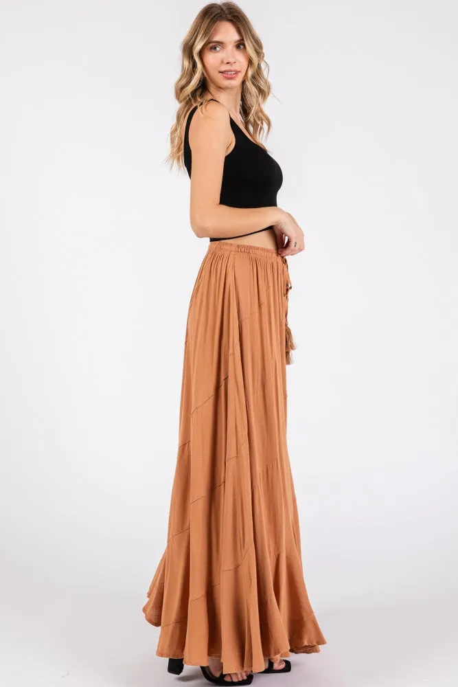 Camel Tassel String Maxi Skirt sold by Pinkblush product image thumbnail 2