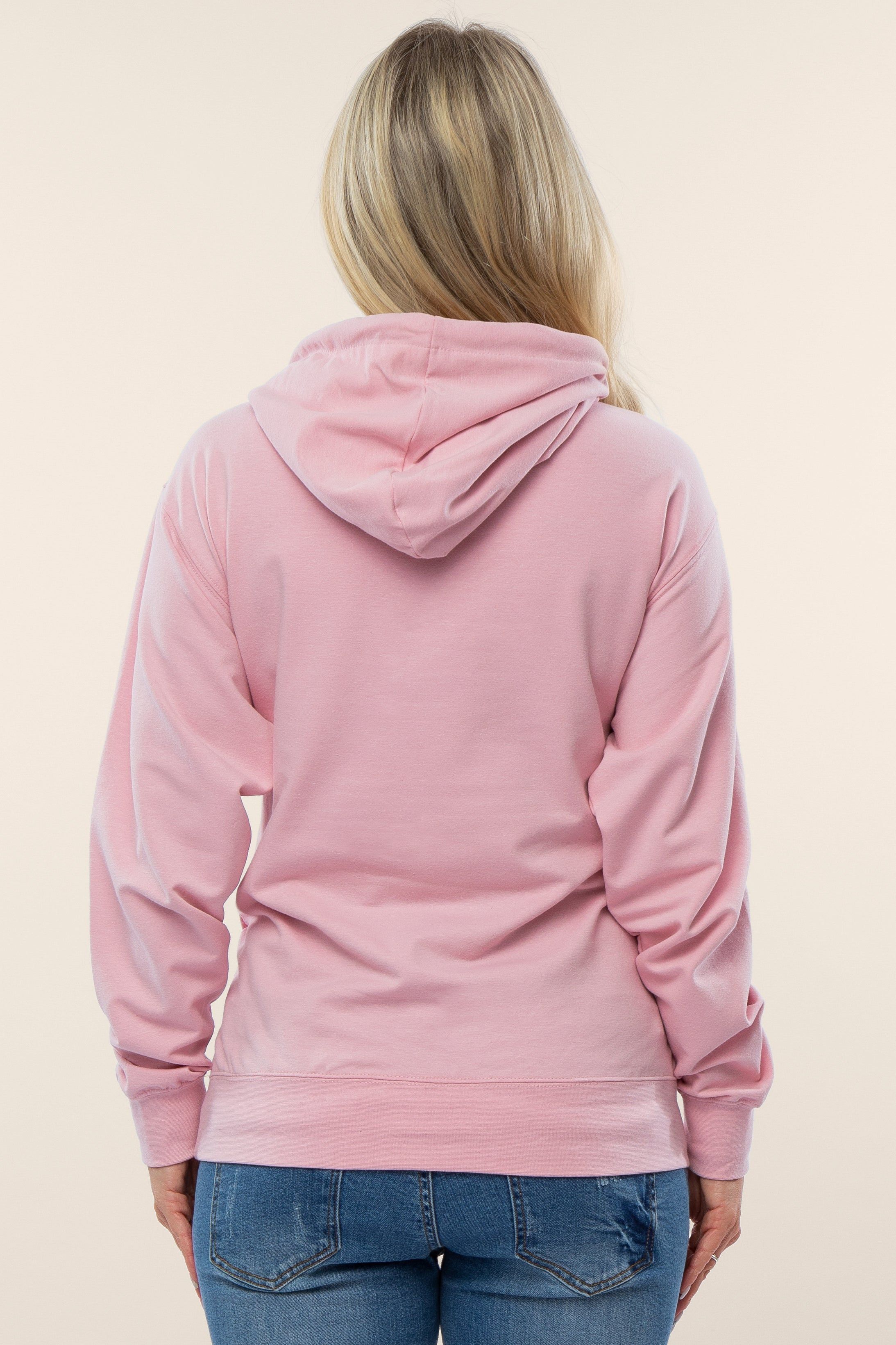 Light Pink Basic Hooded Maternity Sweatshirt sold by Pinkblush product image thumbnail 3
