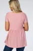 Mauve Swiss Dot Peplum Maternity Top sold by Pinkblush