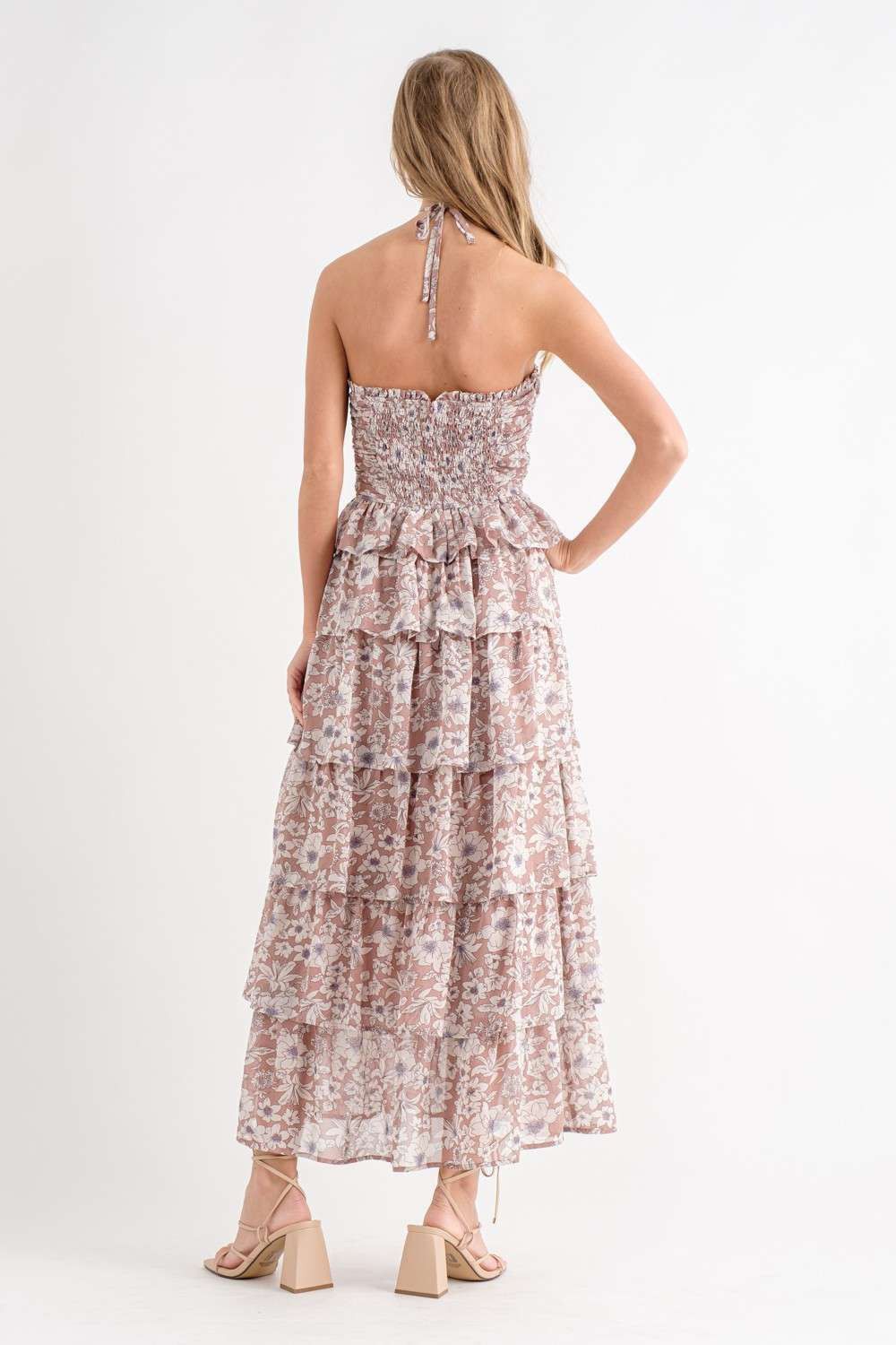 Dusty Pink Print Maxi Dress sold by Pinkblush product image thumbnail 3