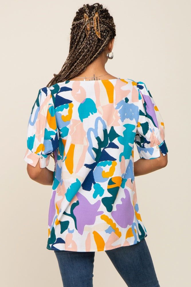 Ivory Multi-Color Printed Blouse sold by Pinkblush product image thumbnail 3