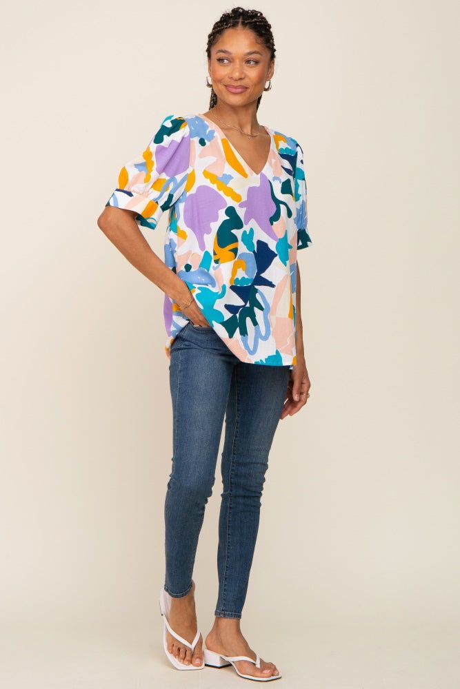 Ivory Multi-Color Printed Blouse sold by Pinkblush product image thumbnail 4