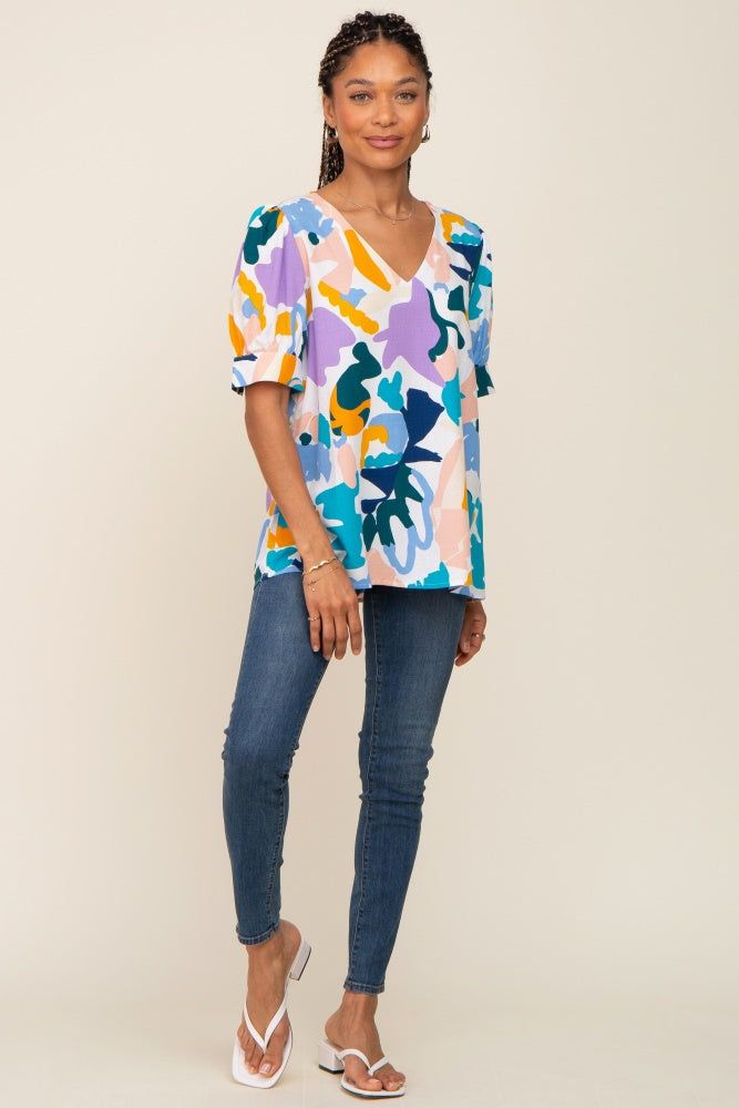 Ivory Multi-Color Printed Blouse sold by Pinkblush product image thumbnail 5