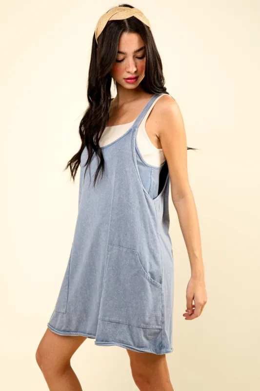 Blue Comfy Knit Mini Dress with Shorts sold by Pinkblush