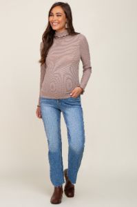 Navy Blue Raw Hem Straight Maternity Jeans sold by Pinkblush
