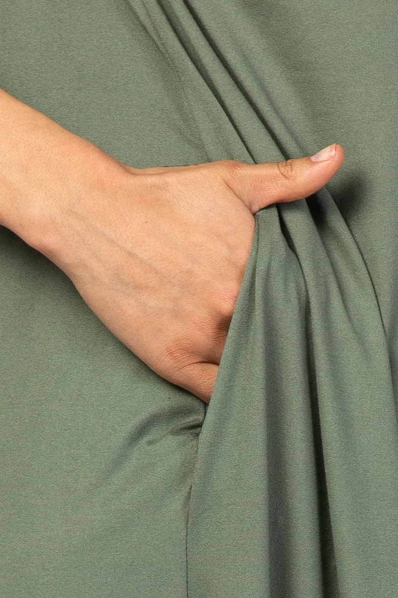 Olive Side Slit Maxi Dress sold by Pinkblush product image thumbnail 4