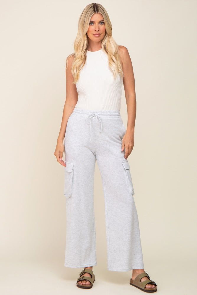 Heather Grey Pocketed Sweatpants sold by Pinkblush