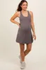 Mocha Tennis Racerback Maternity Romper Dress sold by Pinkblush