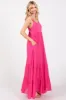 Fuchsia Tiered Maxi Dress sold by Pinkblush