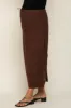Brown Drawstring Pocket Maternity Maxi Skirt sold by Pinkblush