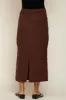 Brown Drawstring Pocket Maternity Maxi Skirt sold by Pinkblush