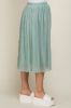 Mint Green Pleated Maternity Midi Skirt sold by Pinkblush