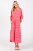 Fuchsia Striped Terry Maxi Dress sold by Pinkblush