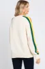 Ivory Multicolor Striped Sleeve Sweater sold by Pinkblush