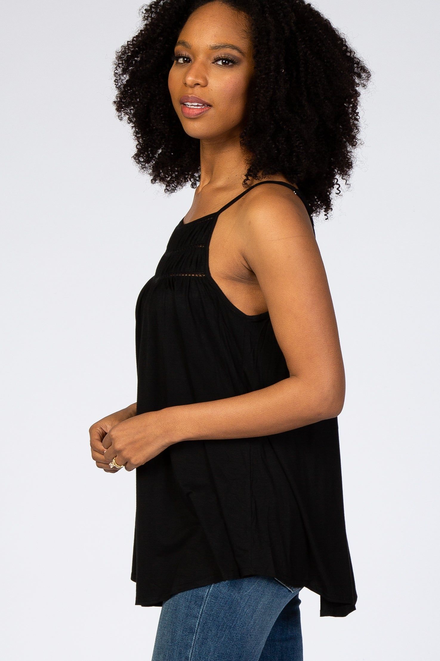 Black Crochet Detail Sleeveless Top sold by Pinkblush product image thumbnail 2