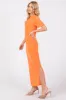 Orange Layered Mesh Maxi Dress sold by Pinkblush