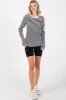 Black Striped Long Sleeve Ribbed Top sold by Pinkblush