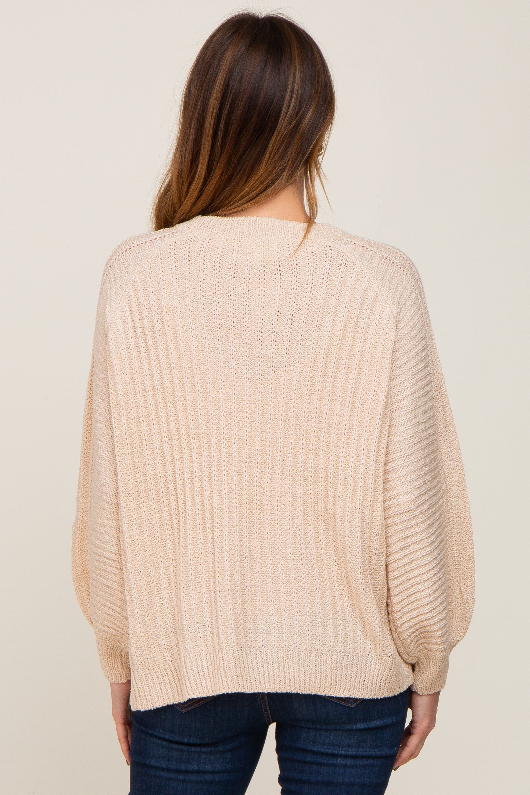 Beige Puff Sleeve Sweater sold by Pinkblush product image thumbnail 3