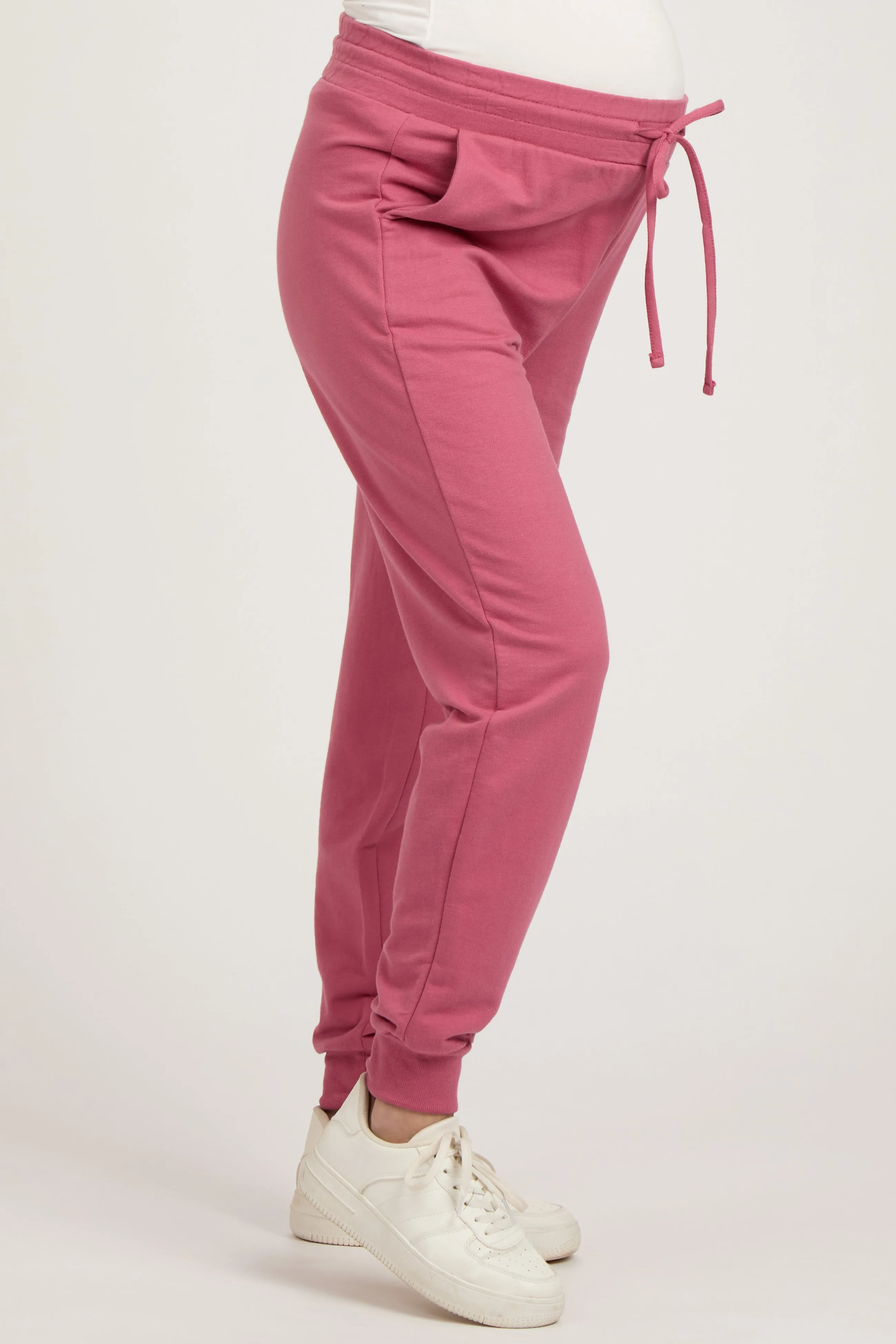 Pink Basic Drawstring Maternity Sweatpants sold by Pinkblush product image thumbnail 3