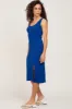 Royal Blue Ribbed Back Cutout Midi Dress sold by Pinkblush