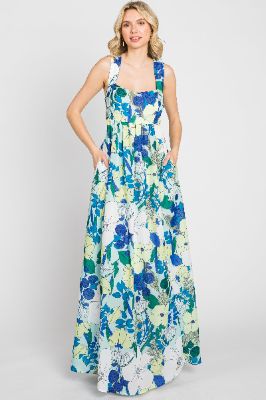 Mint Green Floral Cut Out Maxi Dress sold by Pinkblush