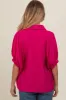 Fuchsia V-Neck Short Sleeve Maternity Top sold by Pinkblush