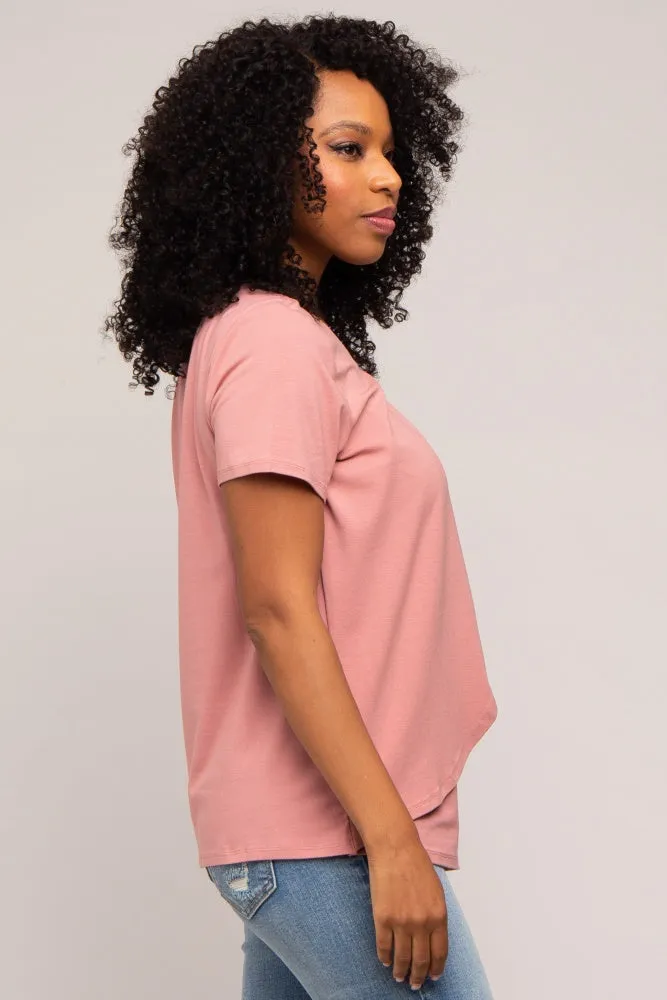 Mauve Bravado Designs Short Sleeve Nursing Top sold by Pinkblush product image thumbnail 2