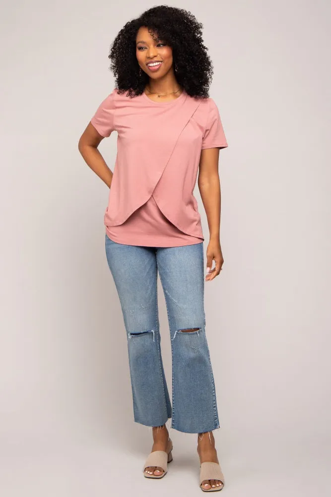 Mauve Bravado Designs Short Sleeve Nursing Top sold by Pinkblush product image thumbnail 5