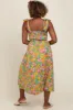 Periwinkle Floral Smocked Shoulder Tie Maxi Dress sold by Pinkblush