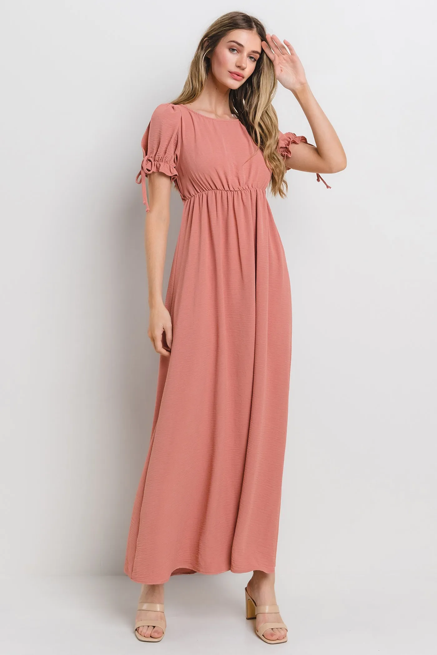 Mauve Open Back Maxi Dress sold by Pinkblush product image thumbnail 3