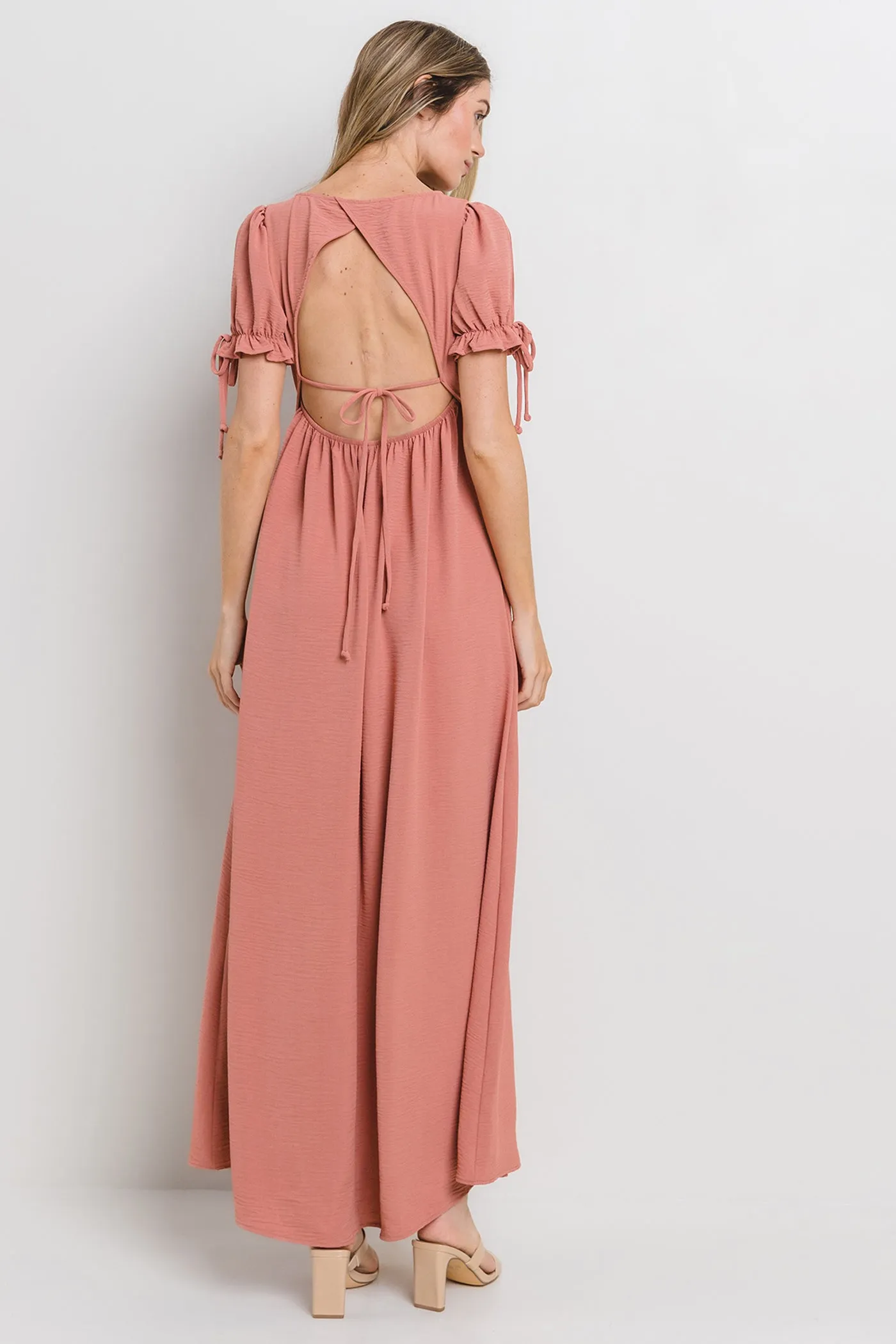 Mauve Open Back Maxi Dress sold by Pinkblush product image thumbnail 4