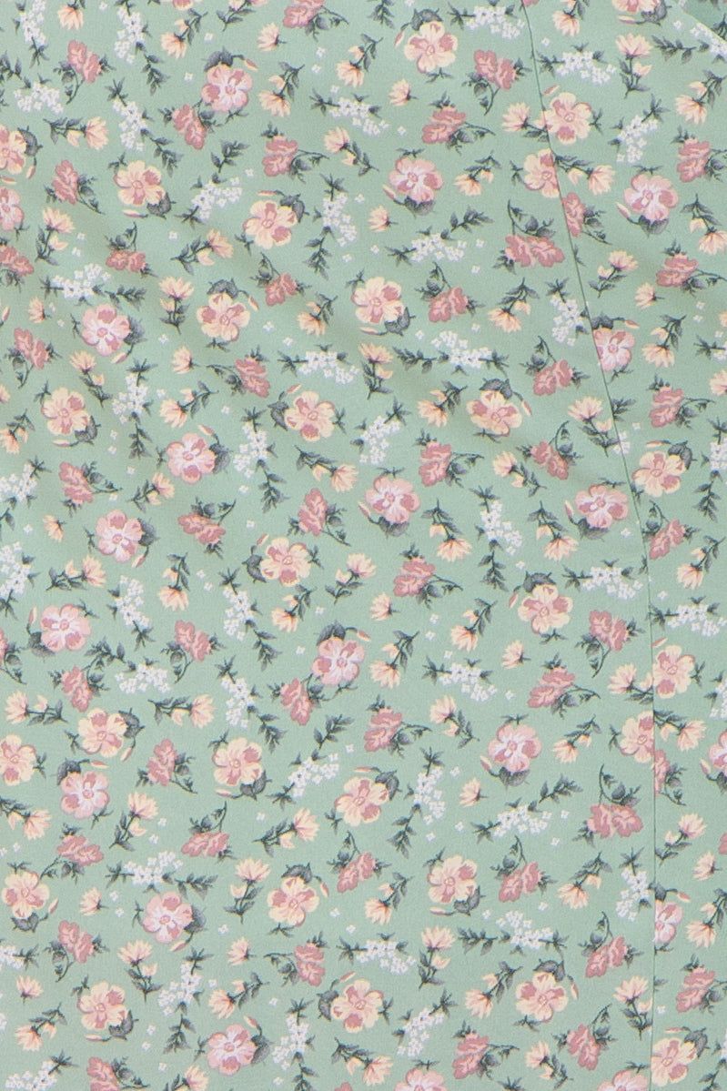 Mint Green Floral Long Sleeve Maxi Dress sold by Pinkblush product image thumbnail 4