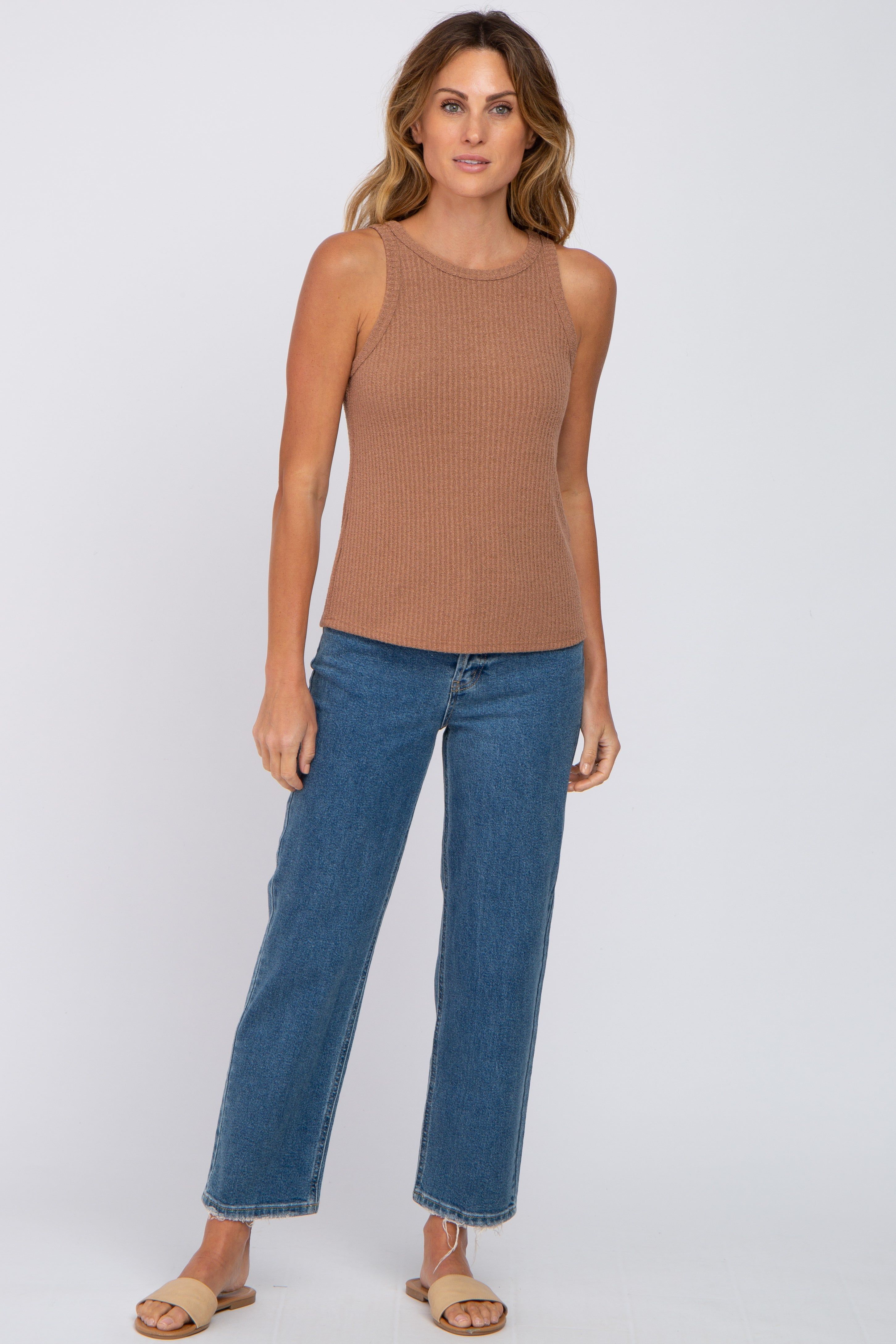 Brown Knit Tank Top sold by Pinkblush product image thumbnail 4