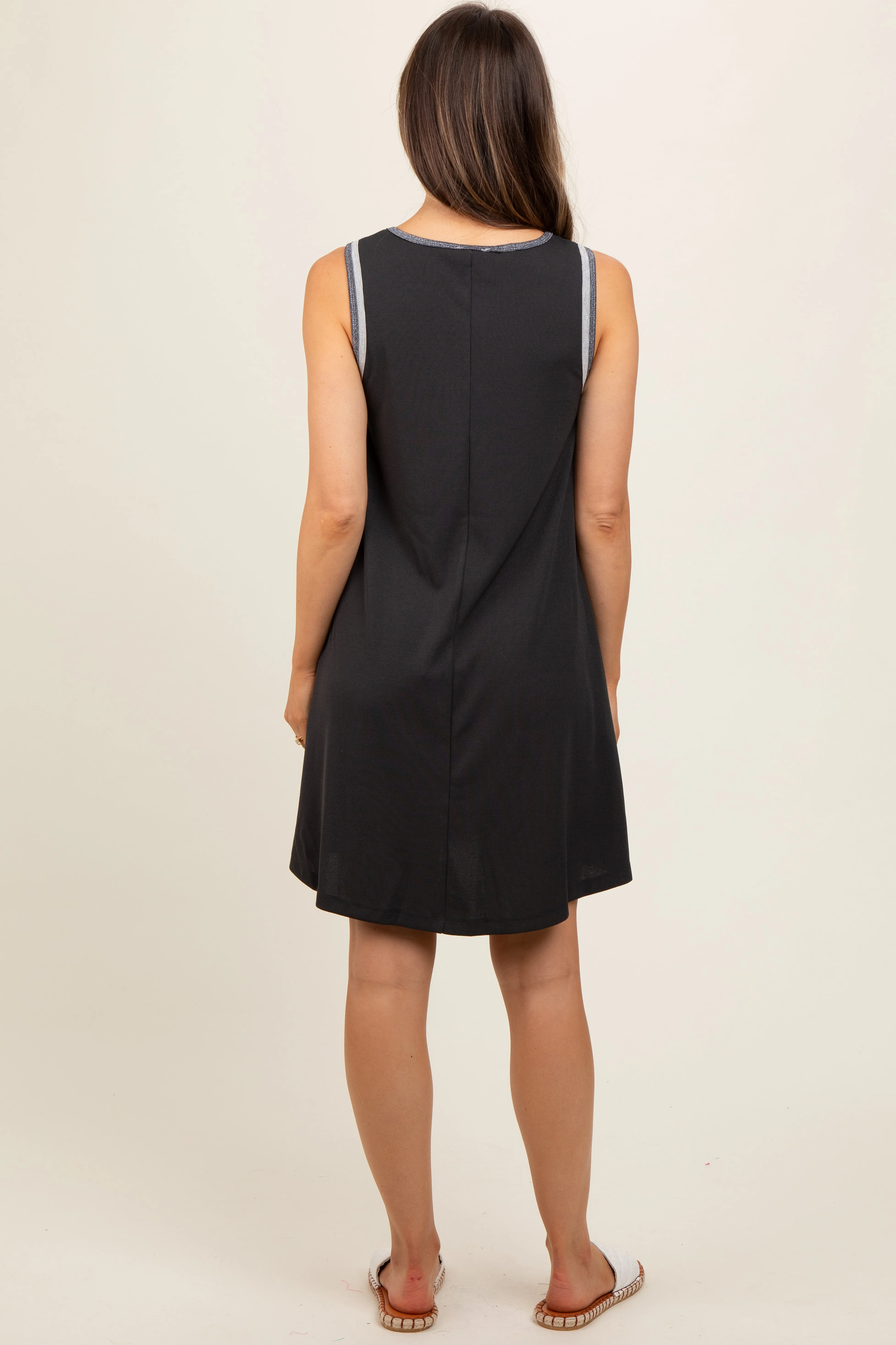 Charcoal Foil Detailed Maternity Dress sold by Pinkblush product image thumbnail 5